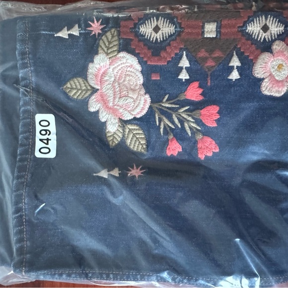 Johnny Was Jesse Floral Cactus Southwest Geometric Embroidered Bootcut Jeans 30 - Picture 16 of 16